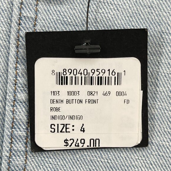 Club Monaco Button Front Denim Dress NWT Size 4 - Picture 11 of 13